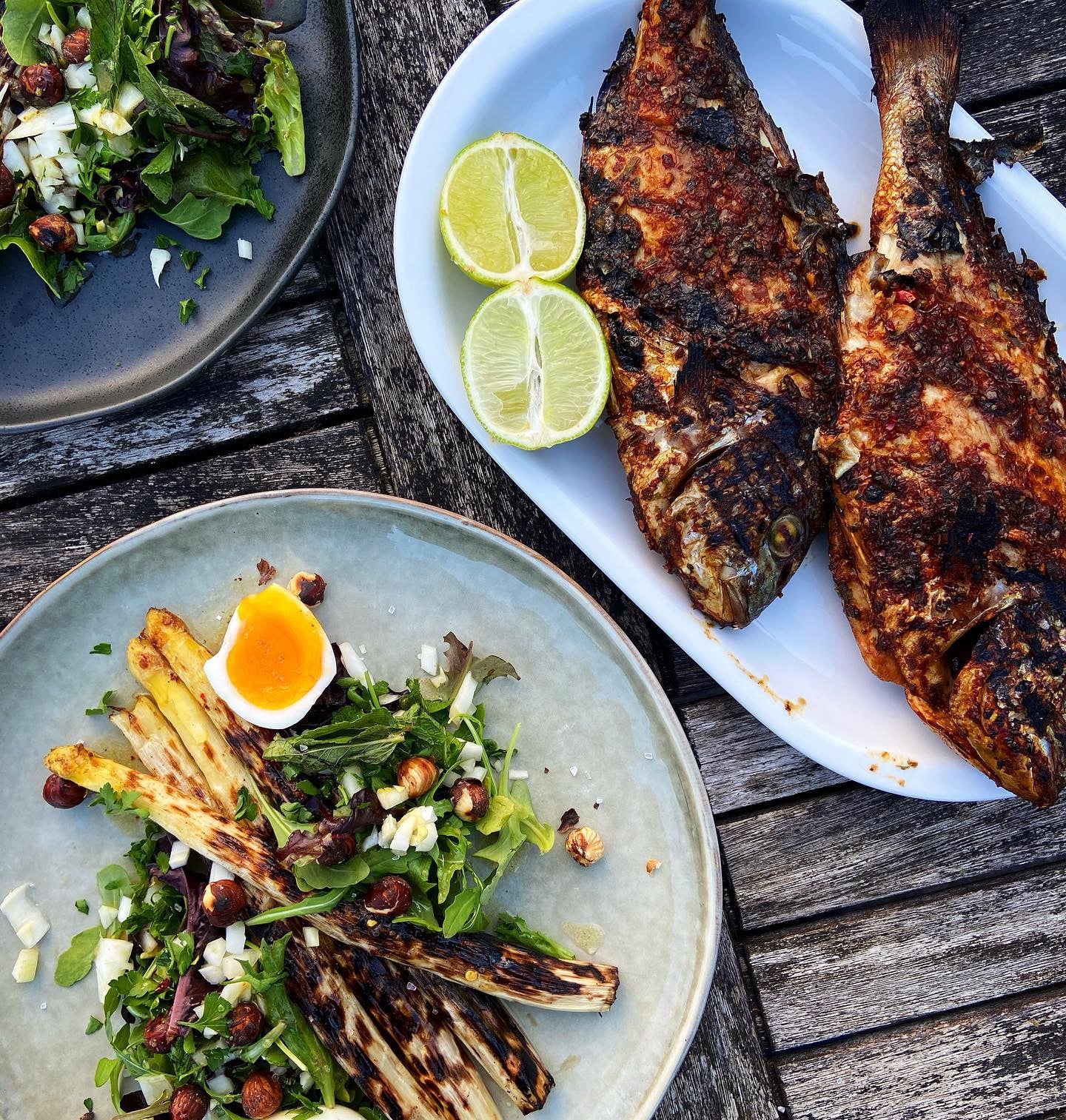 Thaise dorade met gegrilde aspergessalade